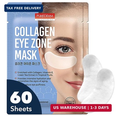 Deluxe Collagen Eye Mask Collagen Pads For Women By Purederm 2 Pack Of 30 Sheets
