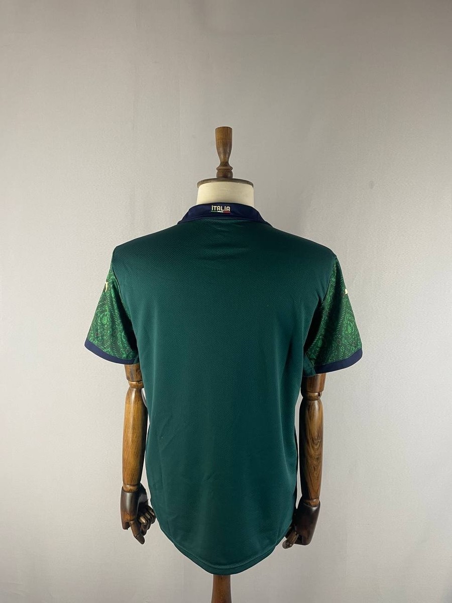 Puma Mens Italy Football Soccer Jersey Size XL Green Polyester