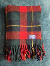 Pendleton Vintage, Made In USA, Red, Green, Yellow Plaid Throw Blanket