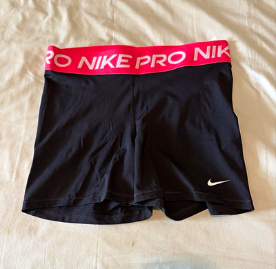 Nike Pro Dri-FIT Women s Black/Pink Compression Shorts Moisture Wicking L