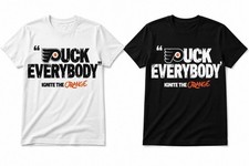 Philadelphia Hockey T shirt, Flyers "Puck Everyone, ignite the orange" shirt