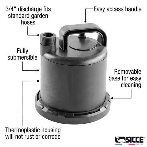 Ultra Zero 793 GPH Multi-Purpose Water Pump | Garden Hose Connection Portable... - Picture 4 of 9