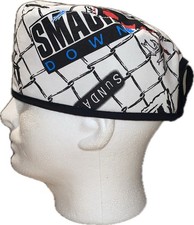 WWF Smackdown Chain Link Fence Scrub Hat Chemo Cap