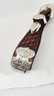 Vogt sterling silver Western leather watch band approx 7.5" — photo 3