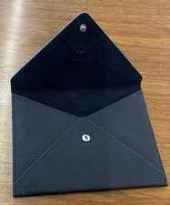 Piaget Envelope Snap Wallet Navy Blue Leather Very Rare!