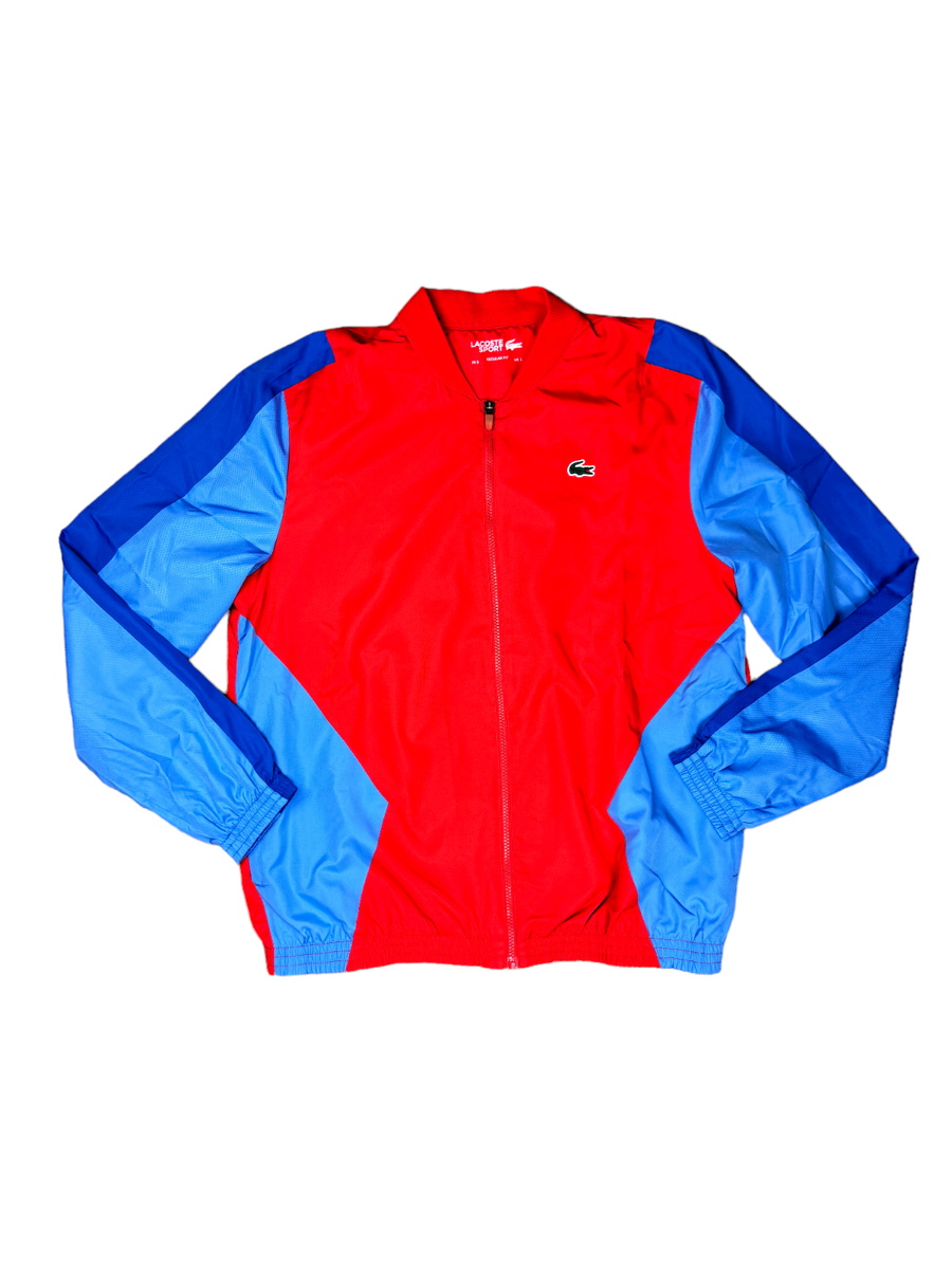 Lacoste マルチカラー ジャケットとネイビーパンツ セット Tracksuit Lacoste Mens Set 2 Piece Red & Blue Jacket & Bottoms