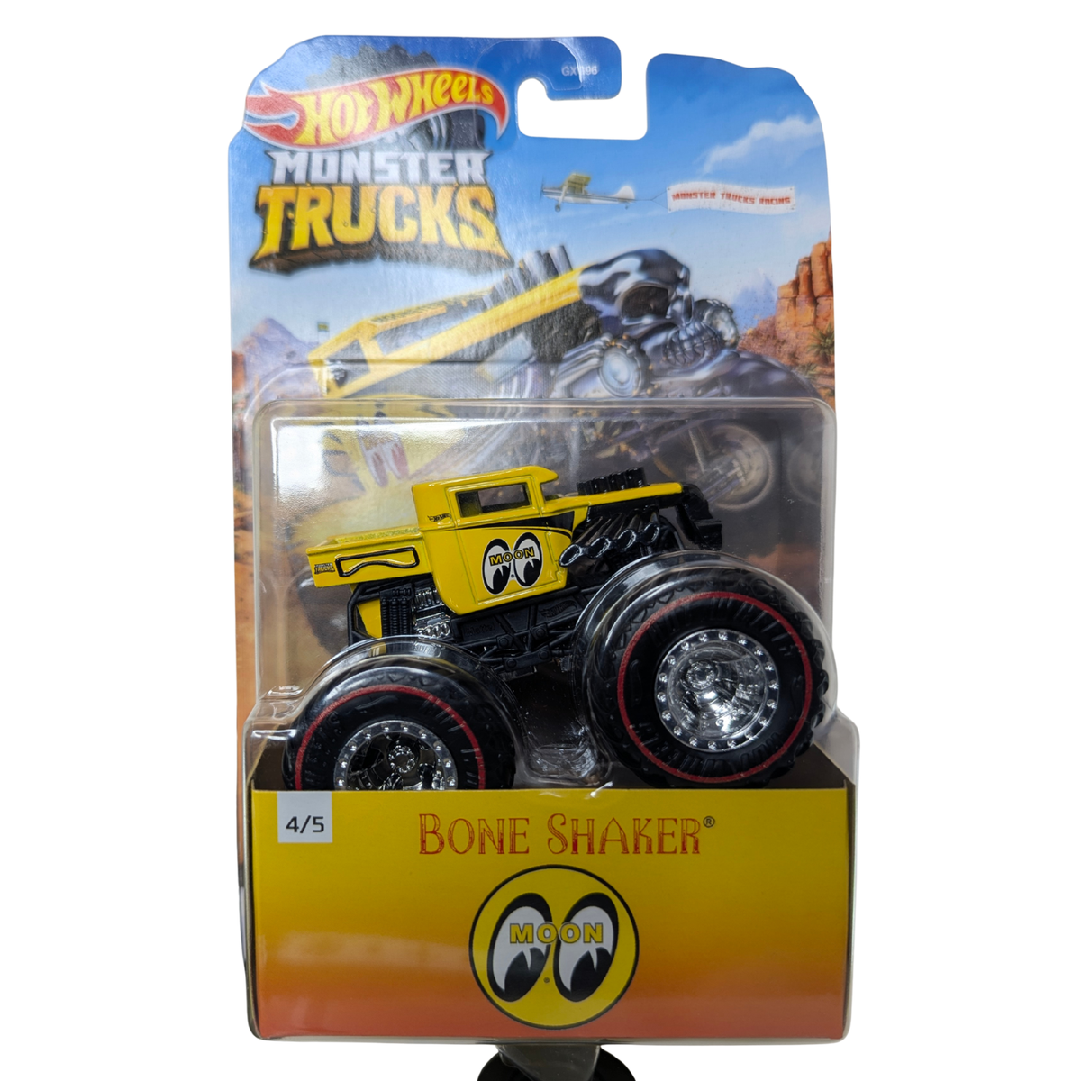 Hot Wheels 2020 Monster Trucks Bone Shaker Moon Eye Gxg96 NOS for