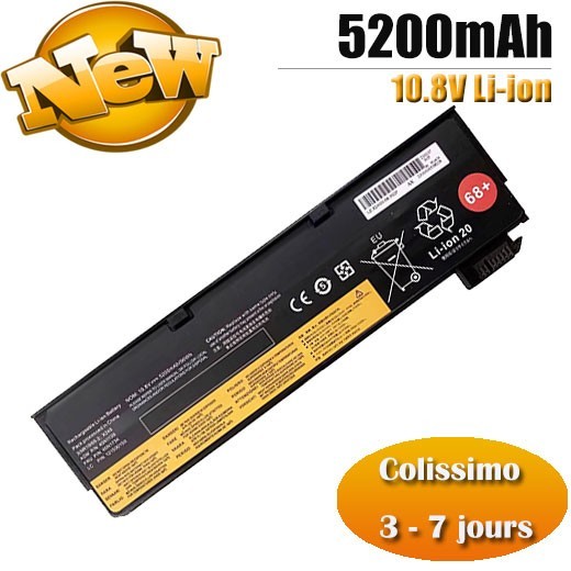 Batterie 68+ pour Lenovo ThinkPad X240 X250 X260 L450 L470 de 4400mAh