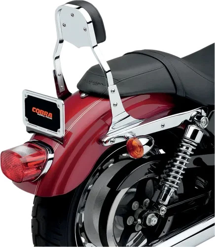 Cobra Chrome Mini Square Sissy Bar Kit for Harley Fat Boy 00-06 - Image 2 of 4