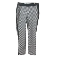Swing Control Black White Geometric Pattern Golf Pants Ankle Crop Size 6