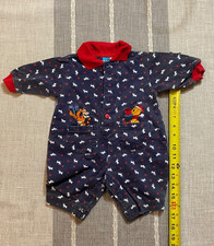 Vintage Pooh Winnie the Pooh Christmas Baby Sleepsuit Pajamas PJs 0-3 Months