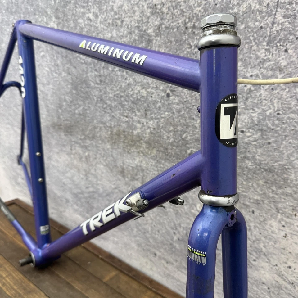 Vintage Trek 1420 Purple Road Bike Frame 57cm Easton 7000 Made USA 700c 130mm - Image 3 of 4