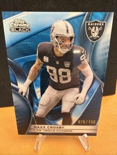 Topps Chrome Black 2025 Maxx Crosby Raiders Blue Refractor 150