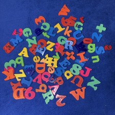 Magnetic Alphabet Letters Numbers Vintage Modern Mixed Lot Of 70