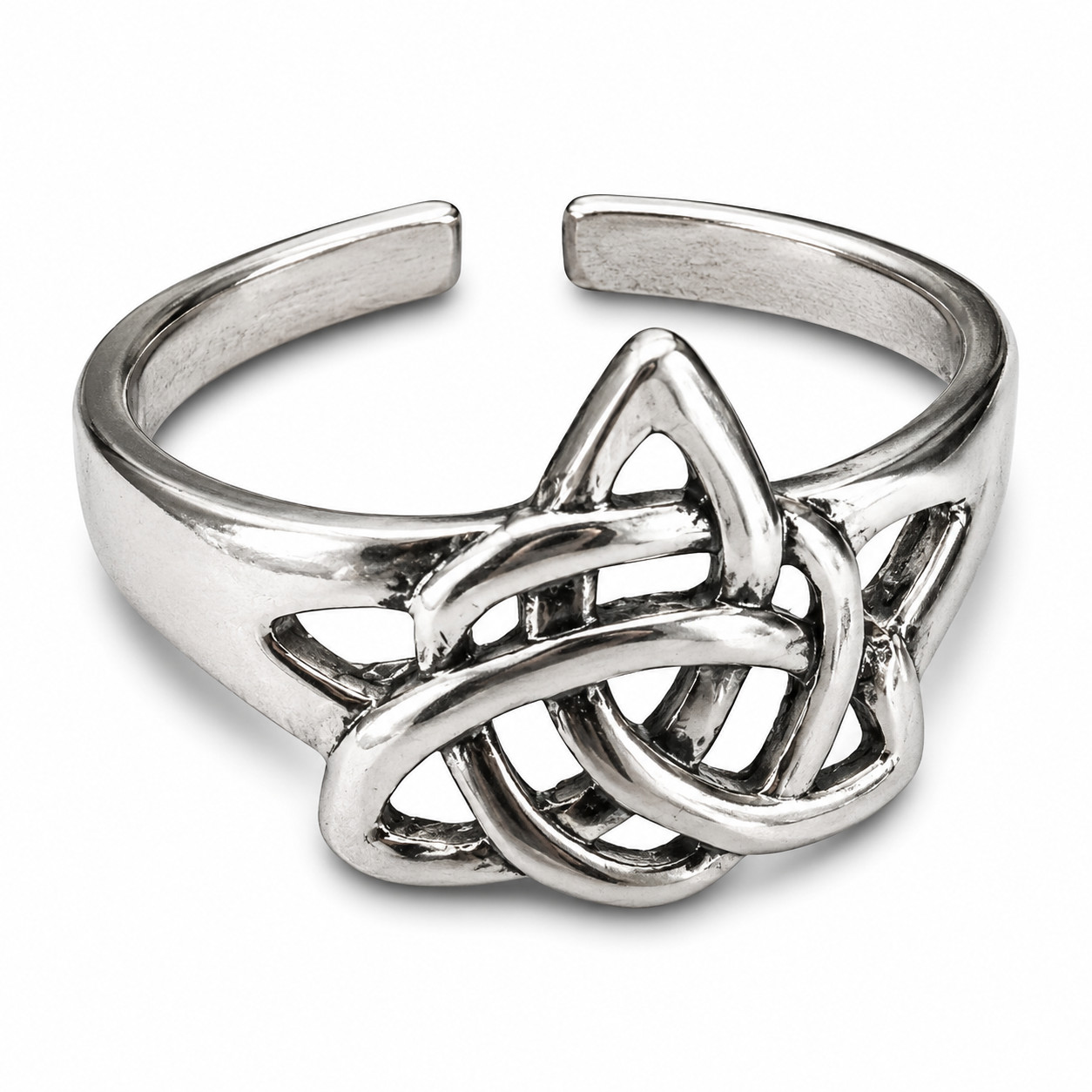 Triquetra Celtic Knot Toe Ring 925 Silver Midi Pagan Wiccan Adjustable & Boxed
