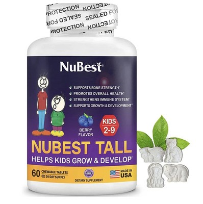 NuBest Tall Kaubeerengeschmack - für Kinder im Alter von 2-9 Jahren zum Wachsen und Entwickeln **