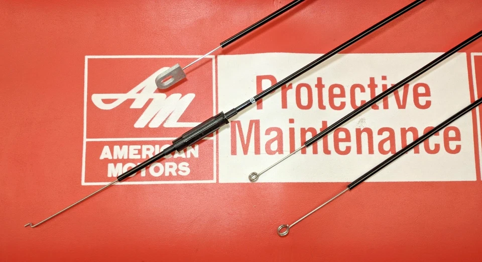 Juego de cables de control de calefacción AMC American Motors Javelin y AMX 1972 (equipado con aire acondicionado) Foto 2 de 4