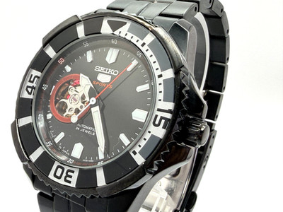 Seiko 5 Sports SSA069 4R38-00G0 Open Heart Automatikuhr Near Mint mit Gliedern