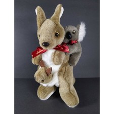 Plush I Love Aus Collection Australian Design Kangaroo Joey & Koala tan brown