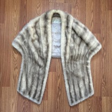 Siberian Fur Store Hong Kong - Natural Grey Mink Fur Shawl
