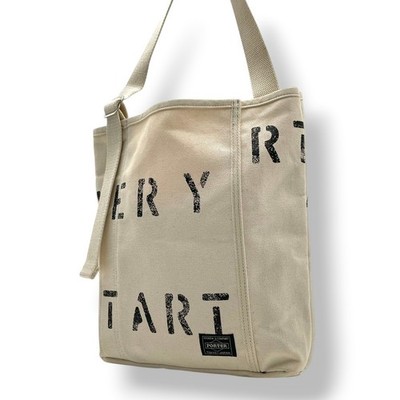 Authentic PORTER TARTINE BAKERY Collaboration Canvas 2WAY Tote Bag Off White