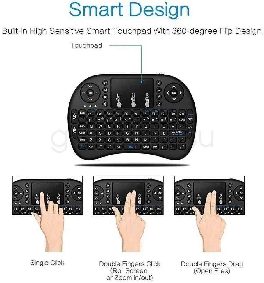 Mini Portable Wireless Keyboard Touchpad USB for Android Smart TV Box PC Laptop