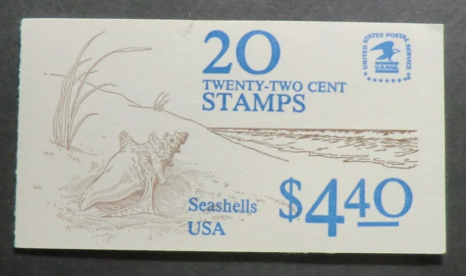 2121a BK146 MNH 1985 22c Seashells Dogwinkle Helmet Neptune Scallop Whelk PB # 5 - Image 2 of 2