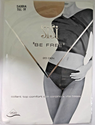 SISI, Strumpfhose LOW SIZE, SLIPPEE HÖSCHEN, SAND, BE FREE 20, GR. IV .