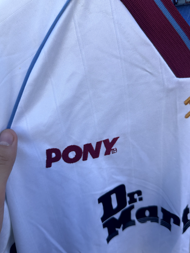 Maillot West Ham United 1998-1999 Away - Julian Dicks, Taille L, Marque Pony, Occasion