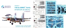 Quinta Studios 1/48 SUKHOI Su-30MKK 3D DECAL COLORED INTERIOR SET Kitty Hawk