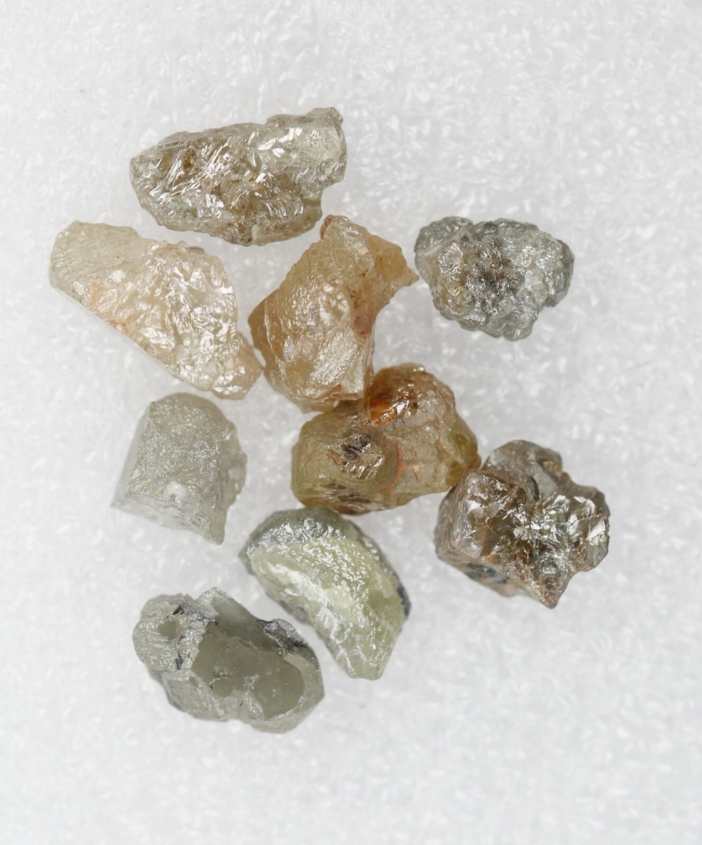 8.97 CT Natural Rough Uncut Diamond Grey-Brown Irregular