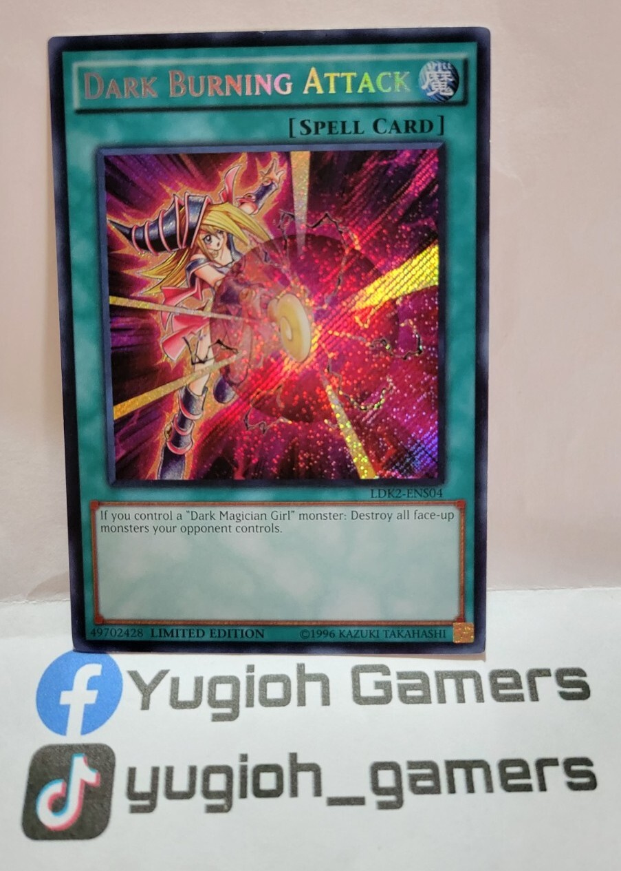YUGIOH DARK BURNING ATTACK LDK2-ENS04 SECRET LIGHT PLAYED 