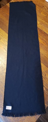 Horkshire Navy Blue Acrylic Orlon Scarf Made in U.S.A. unisex. 46 x 12 - Picture 6 of 9