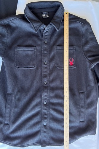 Spyder Avalon Waffle Knit Fleece Lined Snap Up Shirt Jacket, Sz Large, EUC - Picture 16 of 21