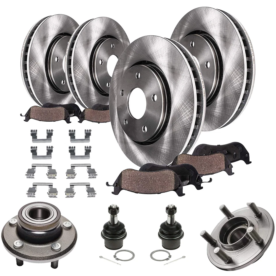 Rotores de freno delanteros y traseros 32 piezas tracción trasera pastillas + brazos de control kit de puntal para cargador 300 Foto 3 de 4