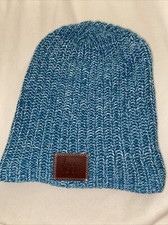 Love Your Melon Teal Beanie Knit Hat Cotton Made in USA One Size