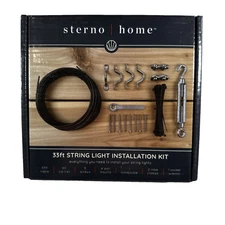NEW String Light Hanging Kit 33' Cable for Patio Sterno/Home