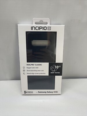 2- Incipio DualPro Series Dual Layer Case for Samsung Galaxy S10+  Matte Black