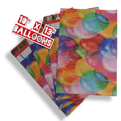 uPaknShip 10x13 Balloons Designer Poly Mailers - Shipping Envelopes