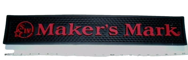 Makers Mark Spill Helper-Bar Cave-Tool-Counter Mat-Rubber-24 Inch x 3 1/2 Inch