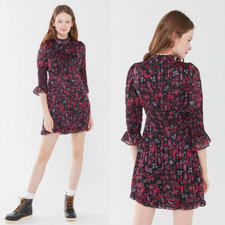 Urban Outfitters Mock Neck Floral Mini Dress
