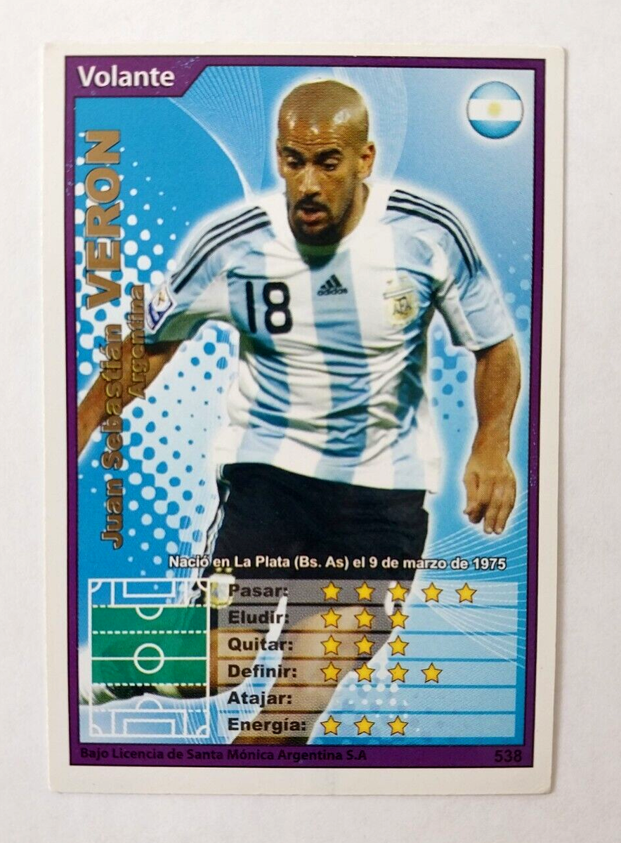 2010 World Cup Juan Sebastian Veron Argentina Trading Card Futbol