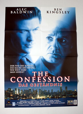 THE CONFESSION Alec Baldwin VIDEO-POSTER A1 German 1-Sheet ´99 Ben Kingsley