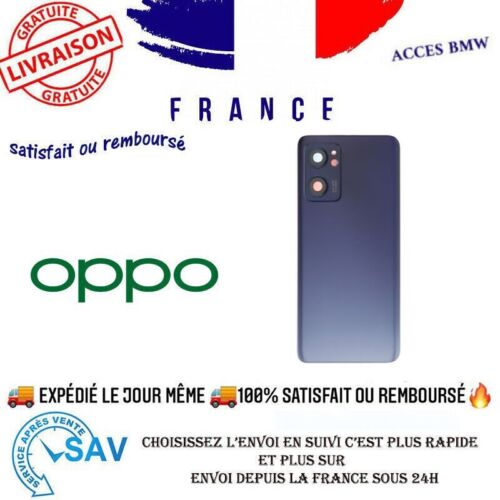 Original Vitre Arrière Cache Batterie Noir Pour Oppo Reno7 5G / Find X5 Lite - Imagen 1 de 1