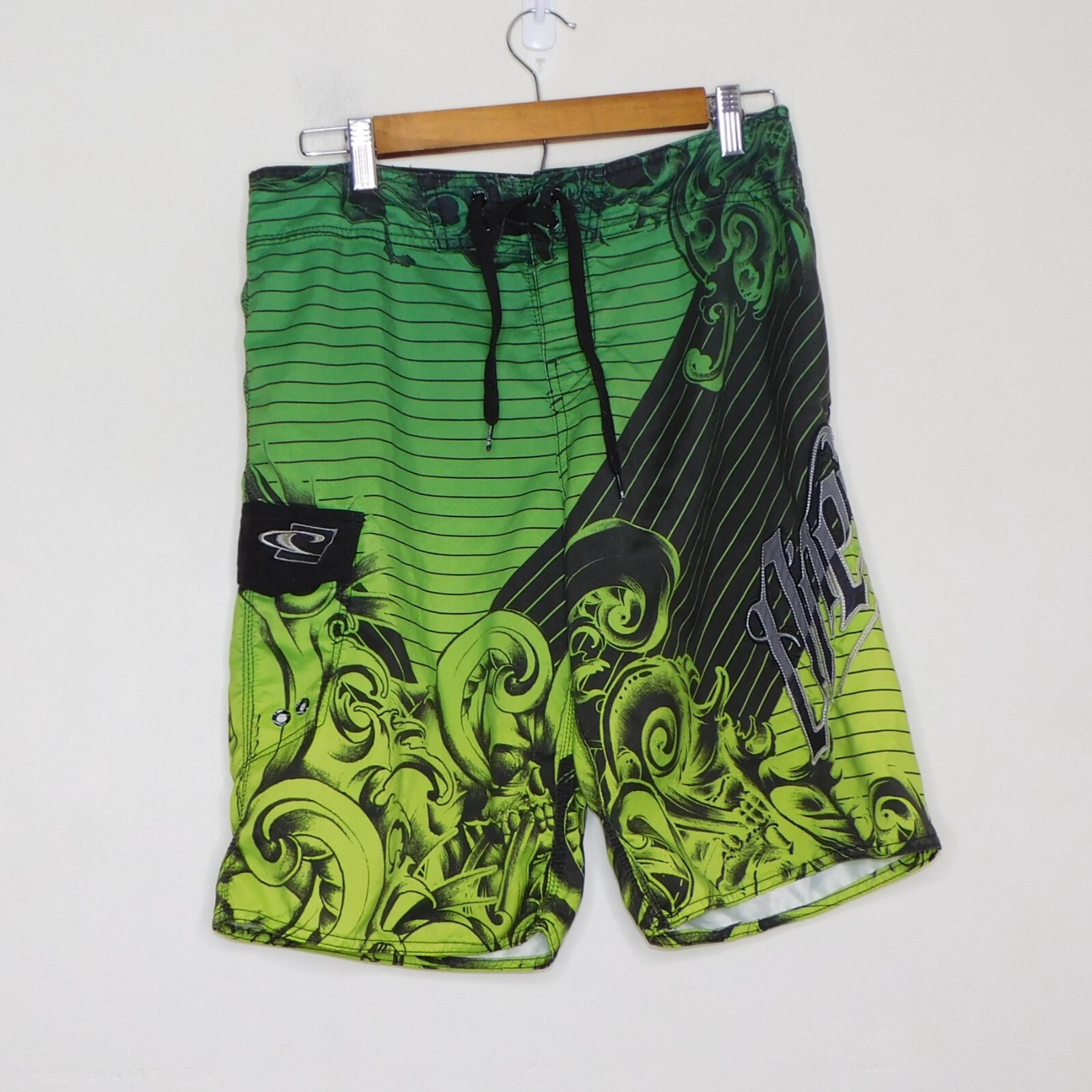Oneill Watersport Apparel Graphic Board Shorts Drawstring Cargo Pocket