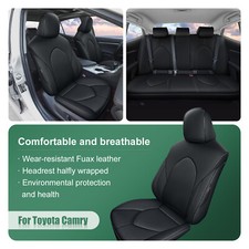 For Toyota Camry L Le Xle 2012-2017 Car 5-seat Covers Frontrear Cushion Black
