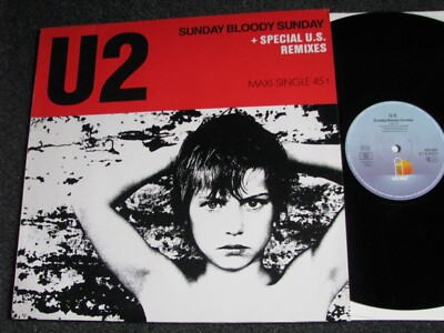 U2-Sunday Bloody Sunday 12 inch Maxi LP-1983 Germany-Island-600 820