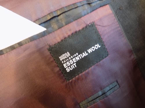 mens MARKS & SPENCER CHARCOAL WOOLMARK SUIT SIZE 48"M CHEST 40" WAIST 31" LEG - Picture 10 of 12