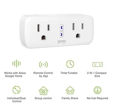 Gosund Smart Plug, WiFi Smart Socket Work with Alexa Google Home, 10A, 2 Pack