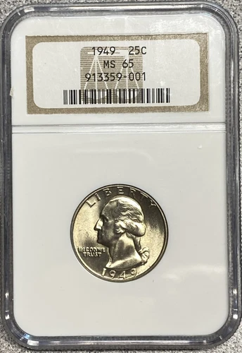 1949 Washington Quarter NGC MS65